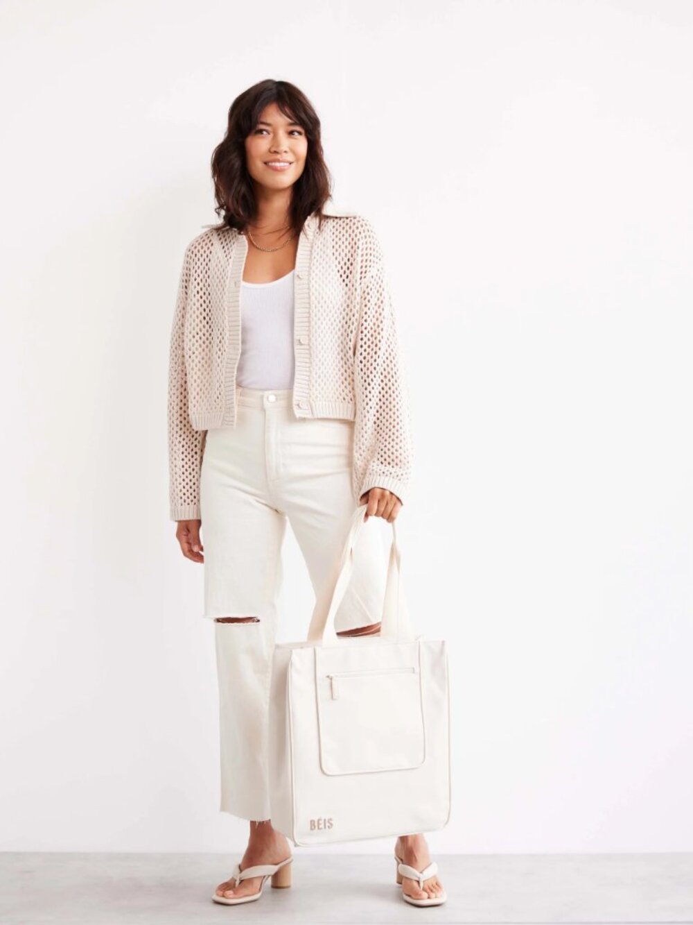 ❤️ Beis The North South Tote in Beige
